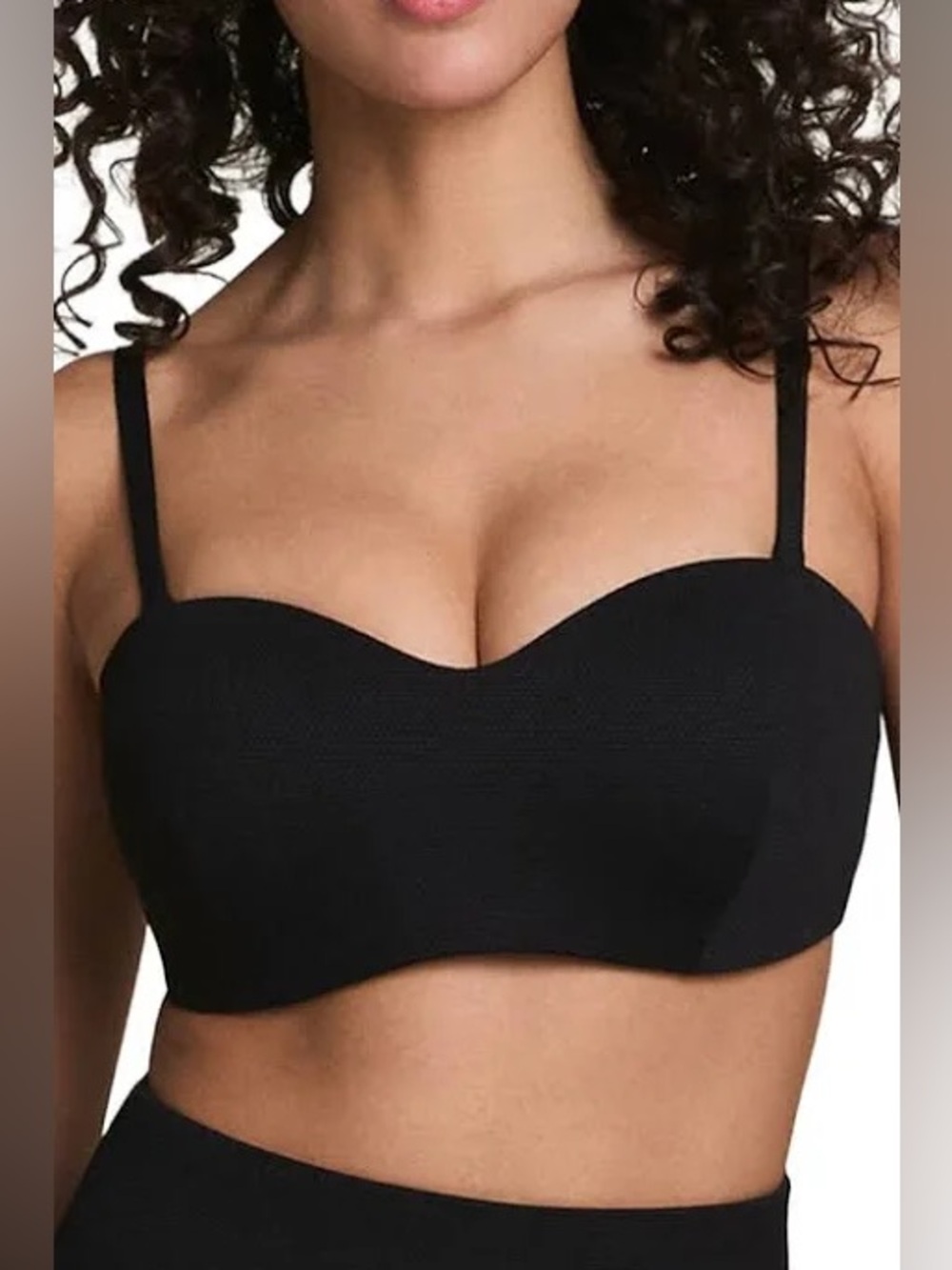 Spanx Pique Bandeau Bikini Top NWT M (A,B)